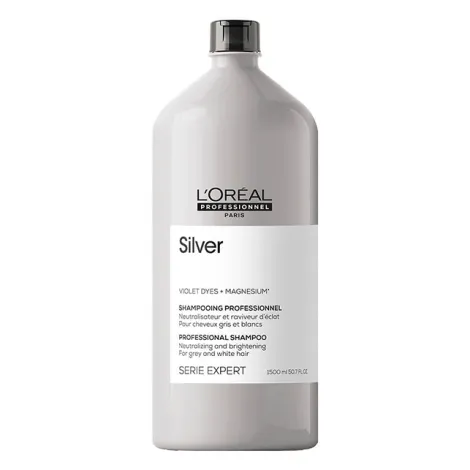 Loreal Champú Azul Matizador Antiamarillo L'Oréal Silver 1500ml. 3 Loreal Champú Azul Matizador Antiamarillo L'Oréal Silver 1500ml.