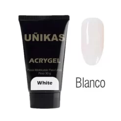 Gel Acrilico Acrygel Blanco Para Uñas 30g - UÑIKAS