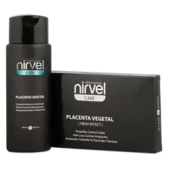 Pack Nirvel Anticaida: Champú 250ml + Ampollas Placenta Vegetal 10x10ml